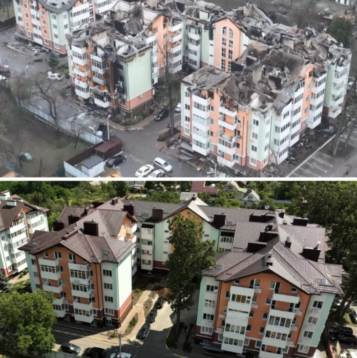На Київщині відновили перший багатоквартирний будинок в рамках співпраці з UNITED24