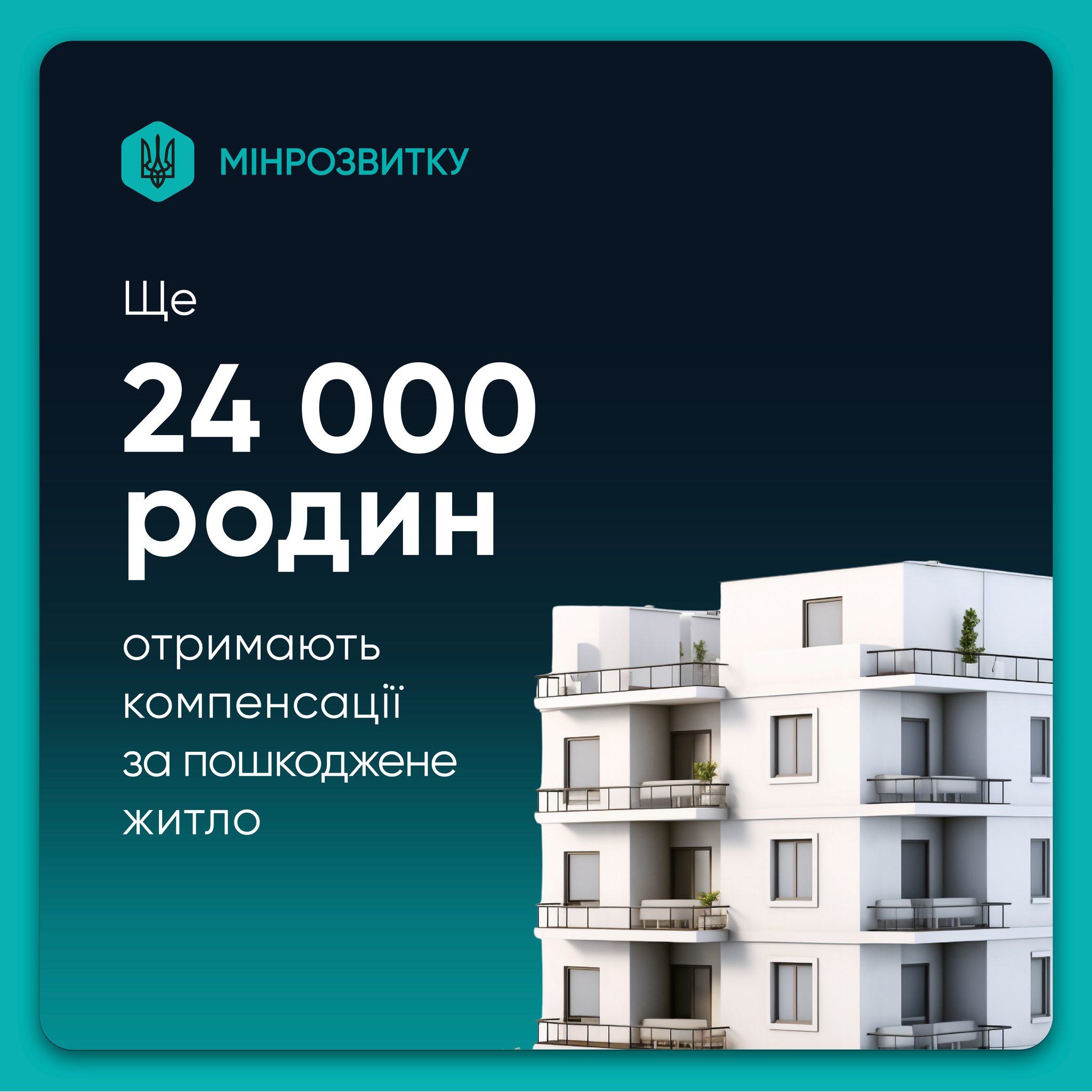 💰Ще $84 млн залучено для виплати компенсацій за пошкоджене житло