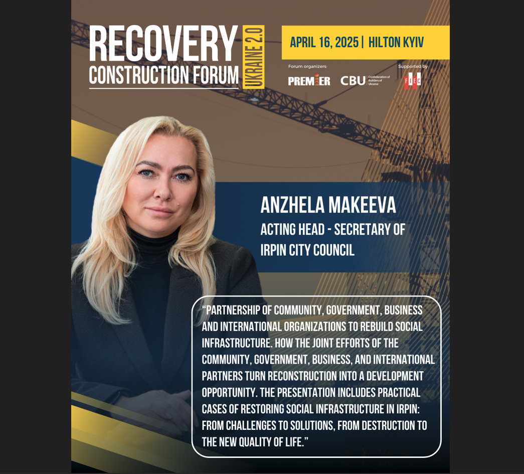 🏙️Irpin. Three years after de-occupation: synergies for recovery
