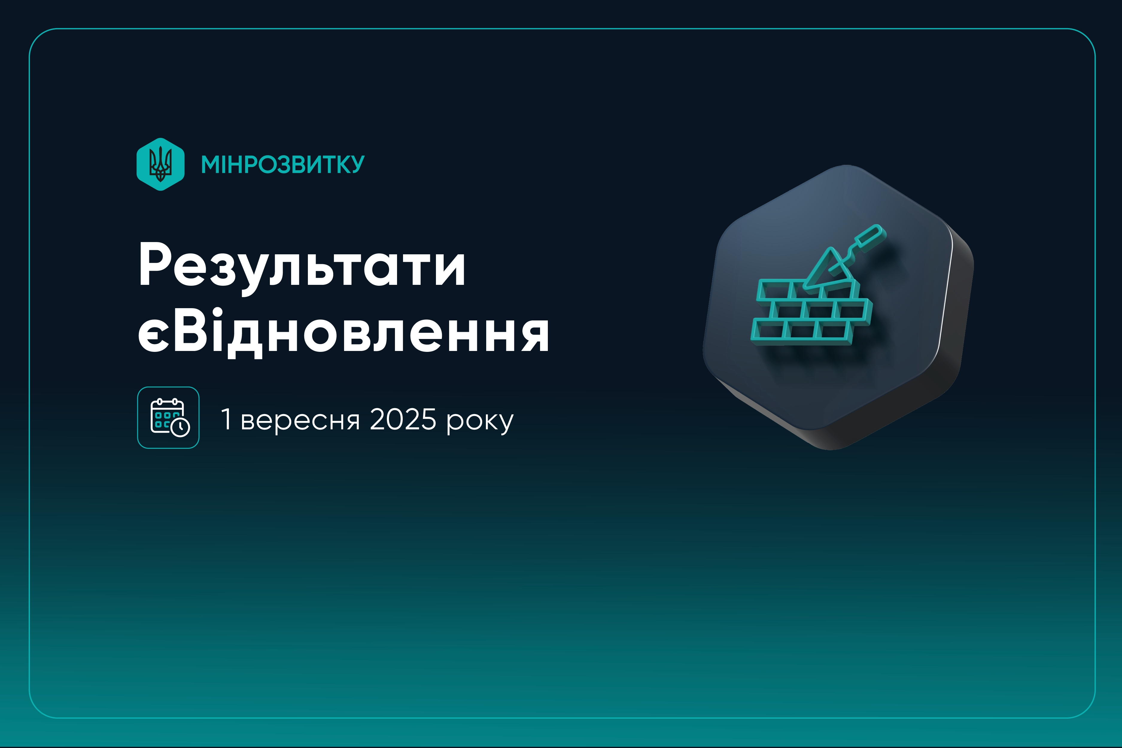 🏡 Результати роботи програми єВідновлення станом на 01 вересня 2025