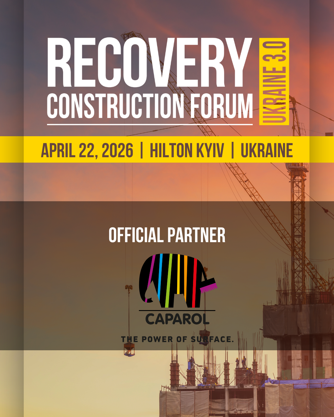 🤝 Caparol is an official partner of RECOVERY CONSTRUCTION FORUM UKRAINE 3.0