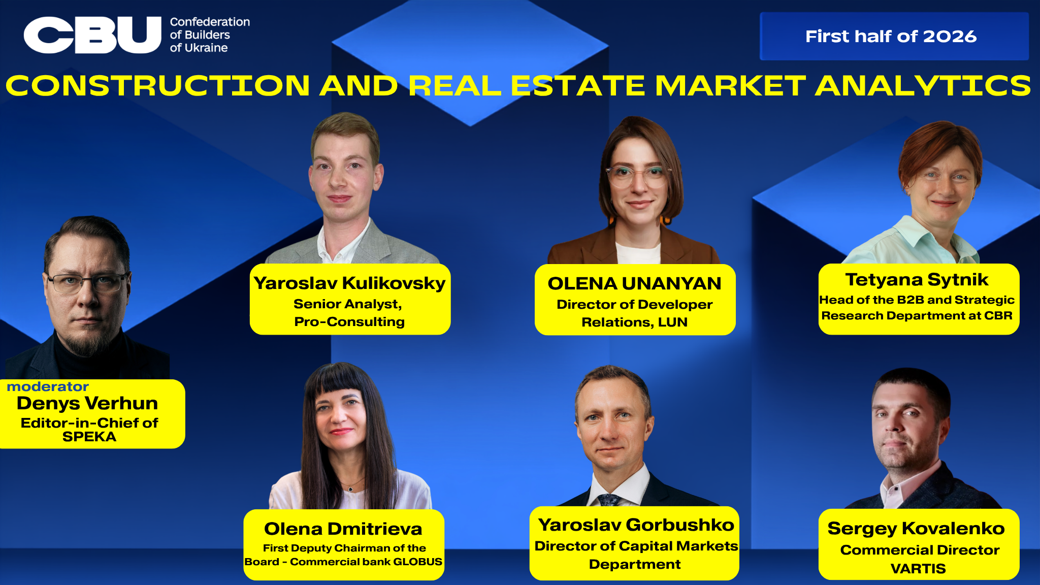 📈 Construction and Real Estate of Ukraine: Main Results of H1 2026 to be Presented by Leading Industry Experts