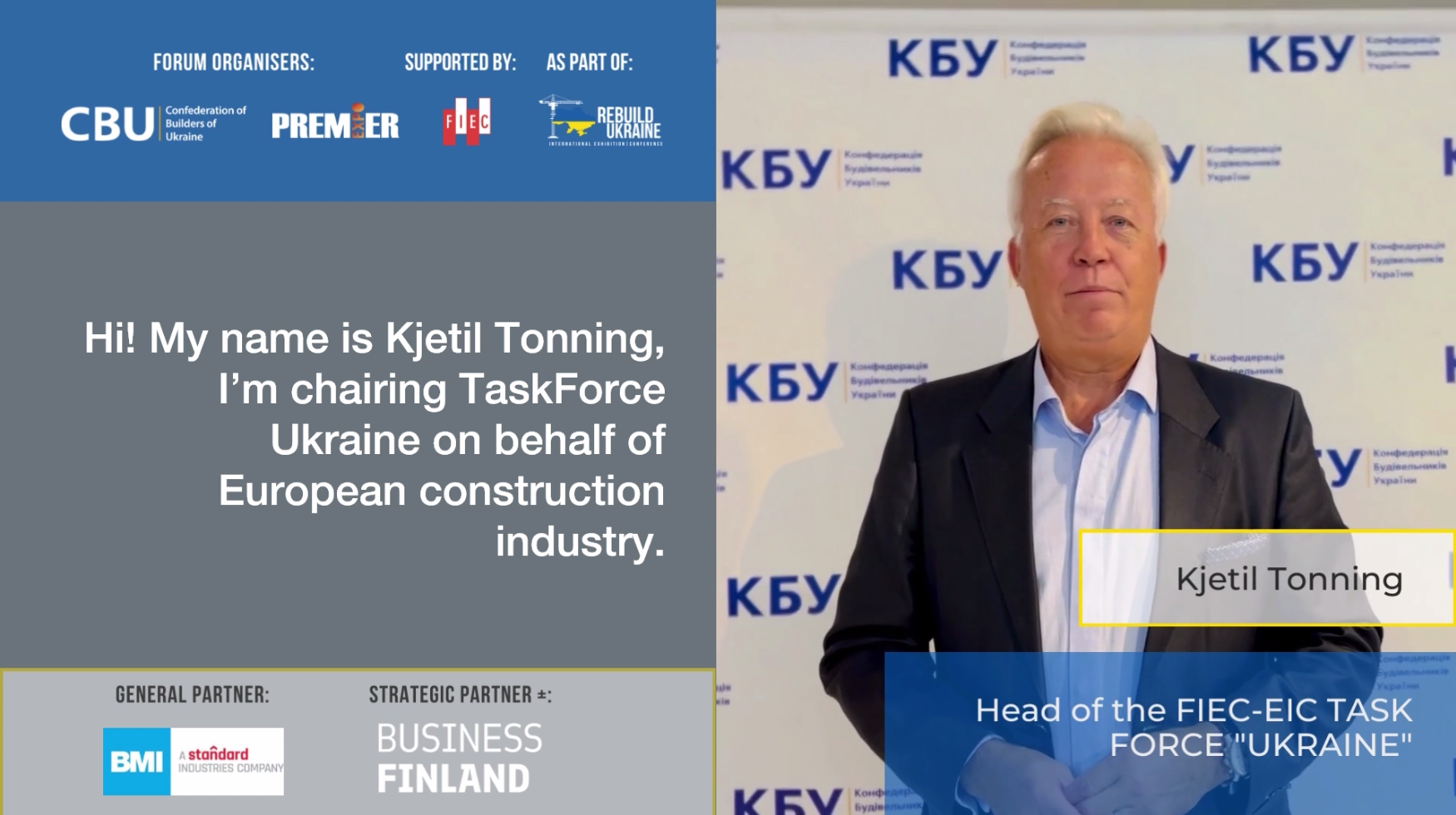 Кетіл Тоннінг запрошує долучитись до RECOVERY CONSTRUCTION FORUM 2.0 🏗️ 